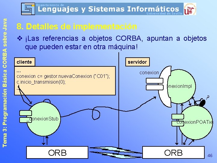 Tema 3: Programación Básica CORBA sobre Java 8. Detalles de implementación v ¡Las referencias