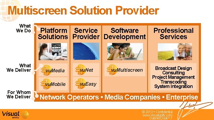 Multiscreen Solution Provider What We Do What We Deliver For Whom We Deliver Platform