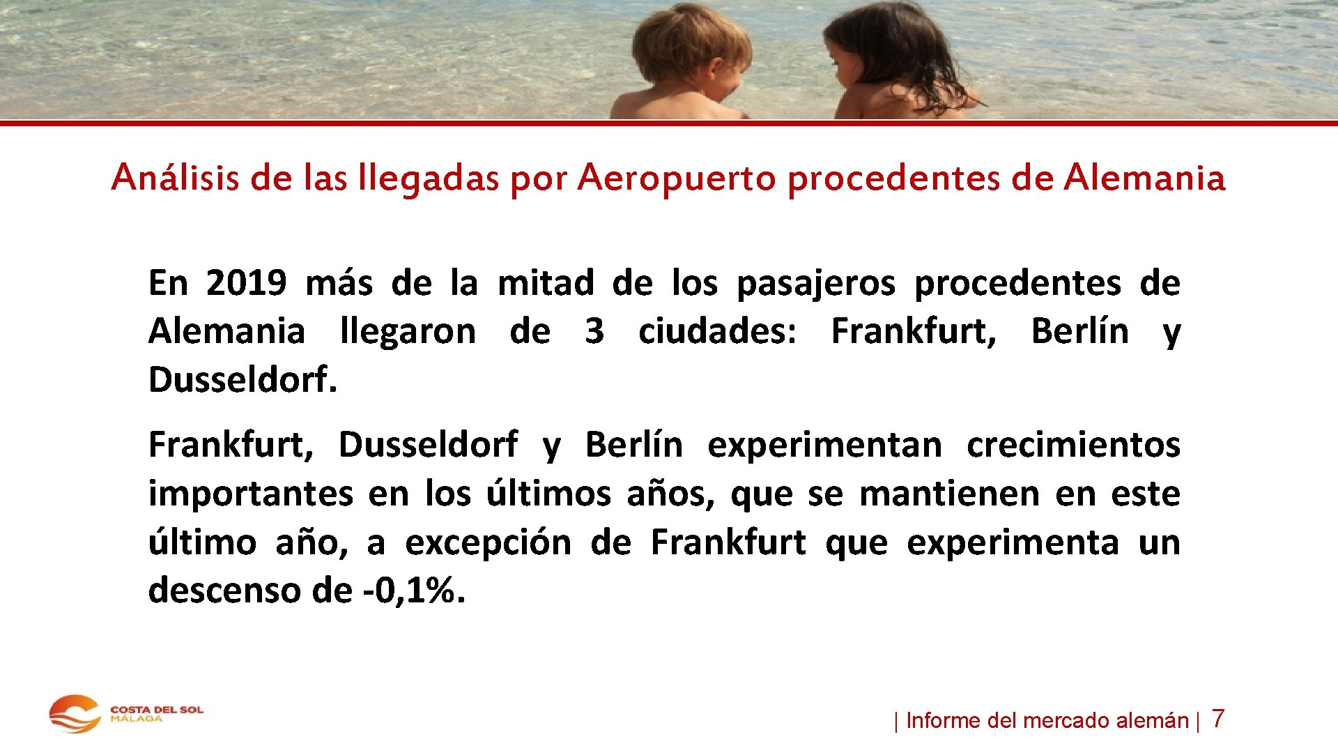 Análisis de las llegadas por Aeropuerto procedentes de Alemania En 2019 más de la