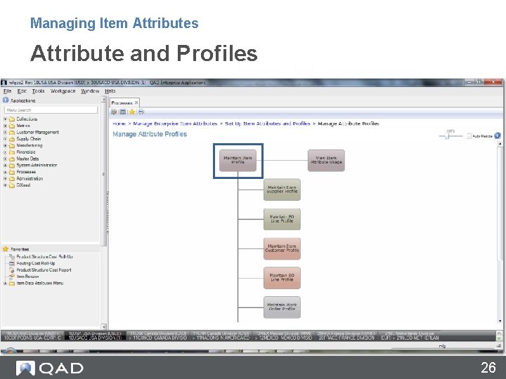 Managing Item Attributes Attribute and Profiles 26 