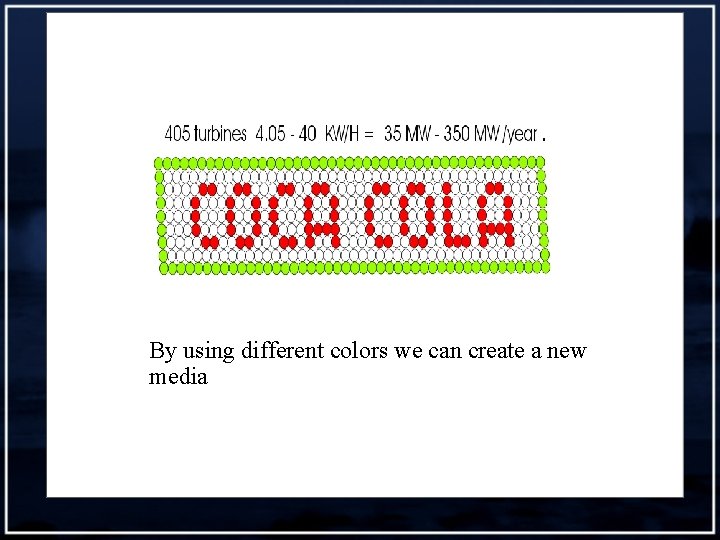 By using different colors we can create a new media 