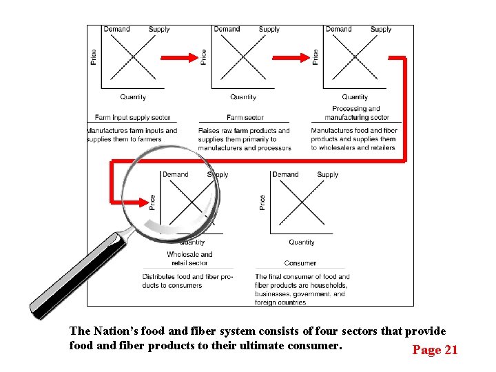 The Nation’s food and fiber system consists of four sectors that provide food and