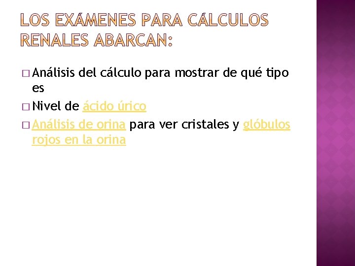 � Análisis del cálculo para mostrar de qué tipo es � Nivel de ácido