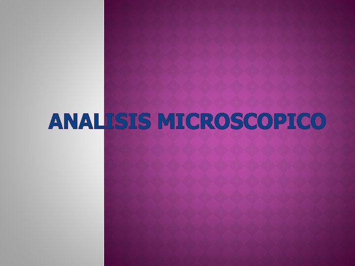 ANALISIS MICROSCOPICO 