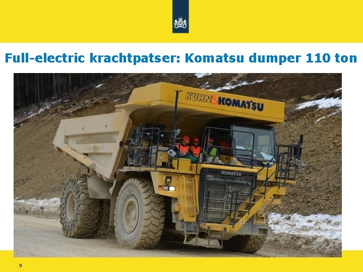 Full-electric krachtpatser: Komatsu dumper 110 ton 9 