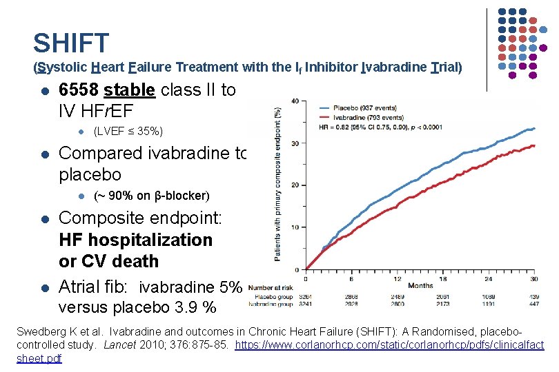 SHIFT (Systolic Heart Failure Treatment with the If Inhibitor Ivabradine Trial) l 6558 stable