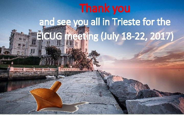 Thank you and see you all in Trieste for the EICUG meeting (July 18