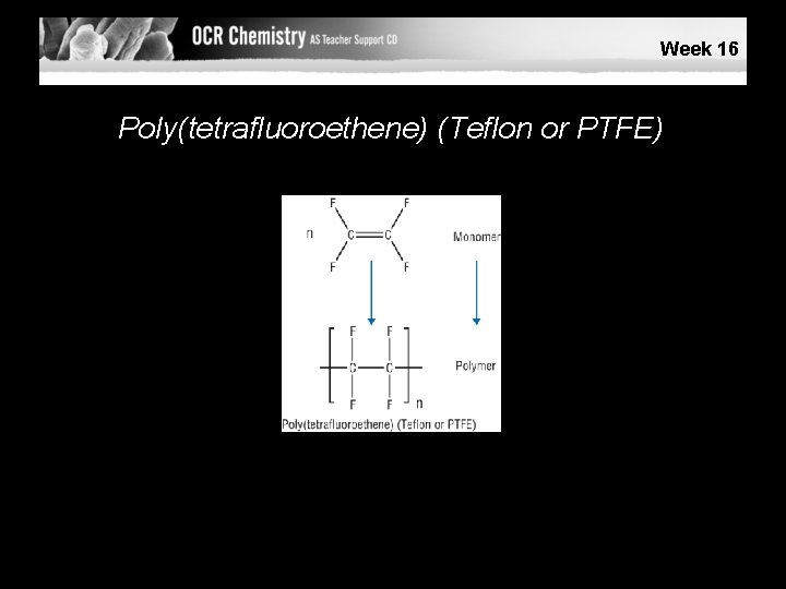 Week 16 Poly(tetrafluoroethene) (Teflon or PTFE) © Pearson Education Ltd 2008 This document may