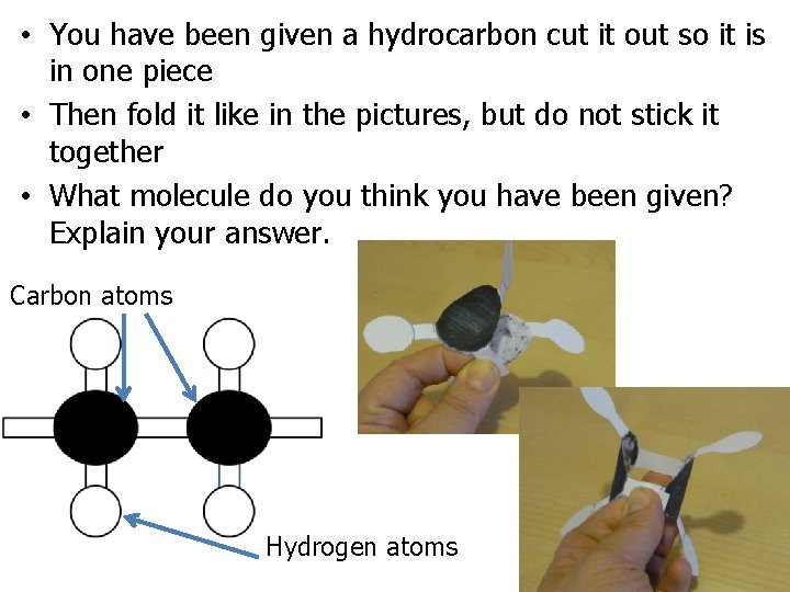  • You have been given a hydrocarbon cut it out so it is