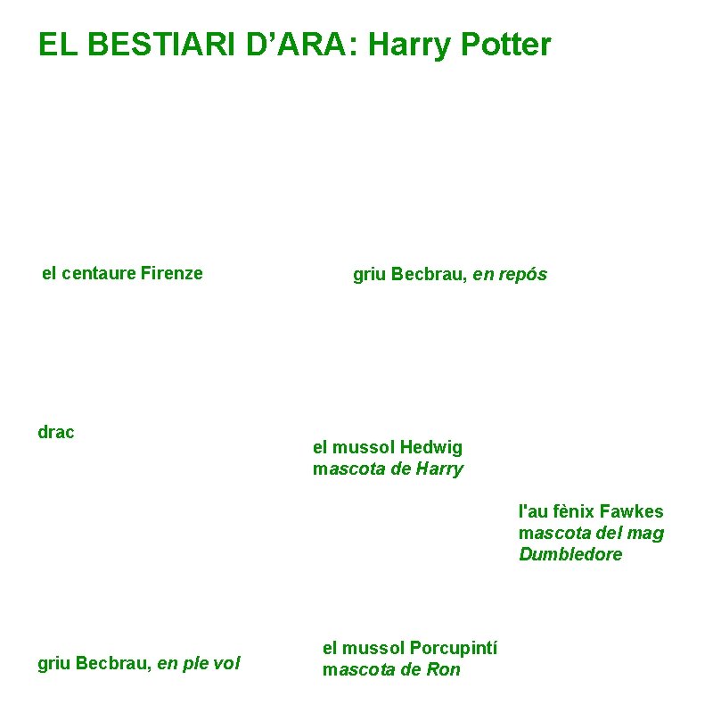 EL BESTIARI D’ARA: Harry Potter el centaure Firenze drac griu Becbrau, en repós el