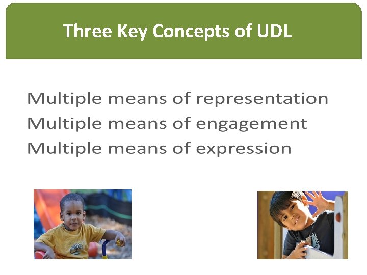 Three Key Concepts of UDL 