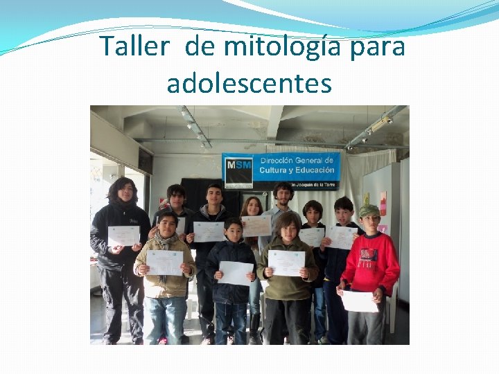 Taller de mitología para adolescentes 