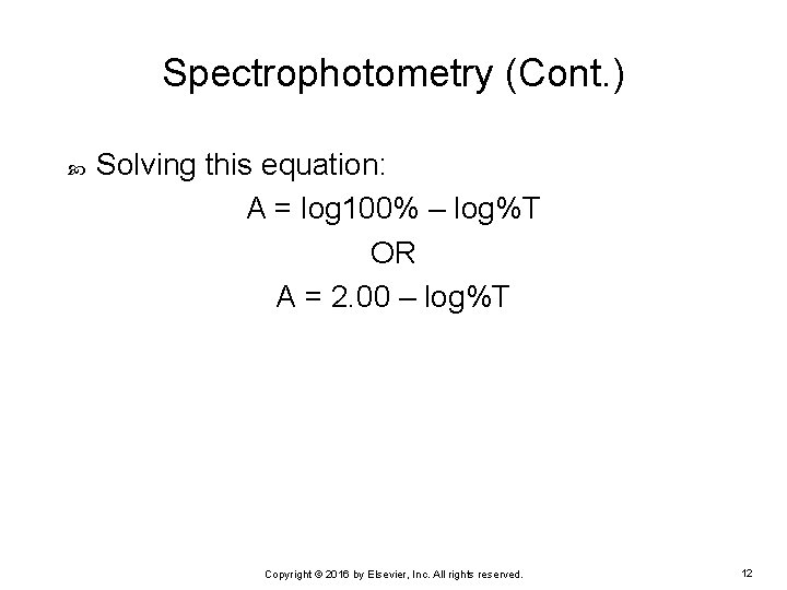 Chapter 6 Clinical Chemistry Laboratory Copyright 2016 by