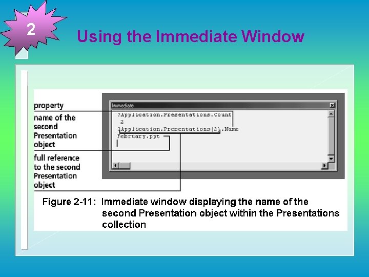 2 Using the Immediate Window 