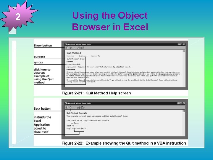 2 Using the Object Browser in Excel 