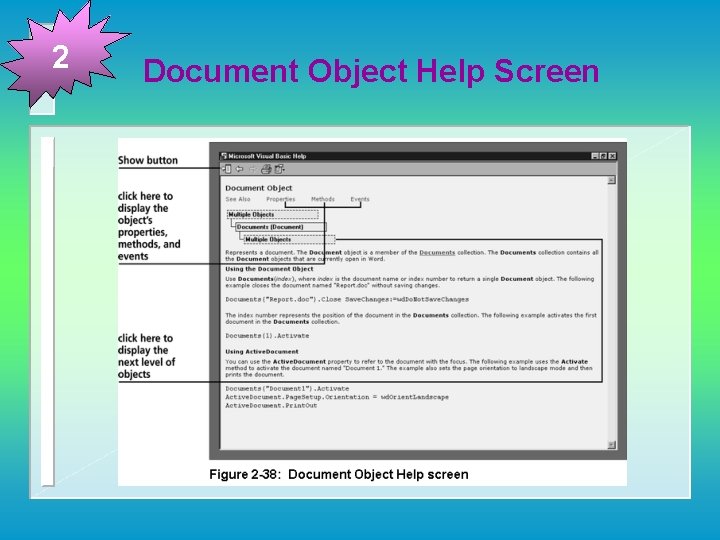 2 Document Object Help Screen 