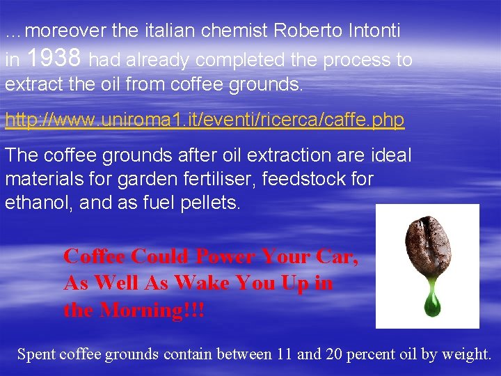 …moreover the italian chemist Roberto Intonti in 1938 had already completed the process to