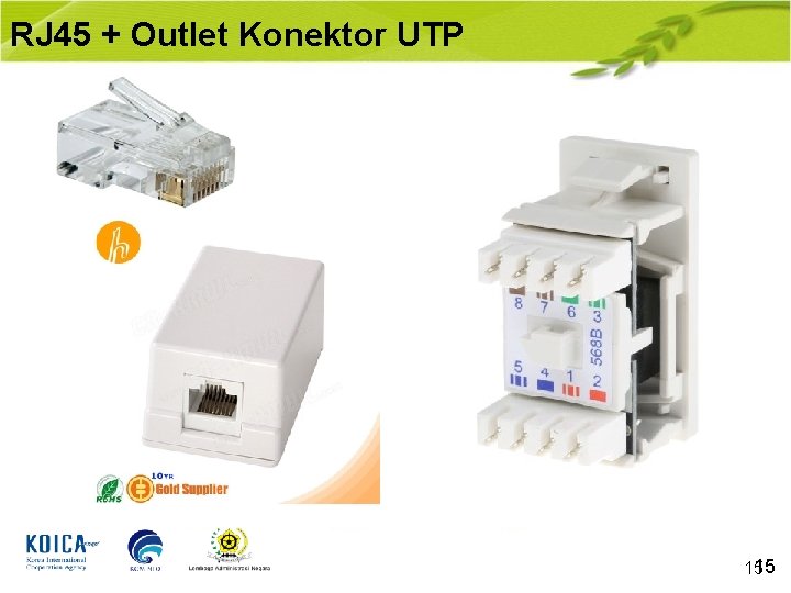 RJ 45 + Outlet Konektor UTP 15 15 