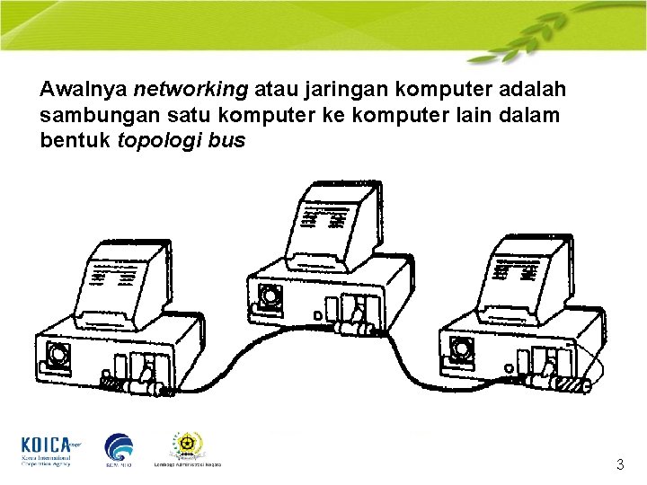 Awalnya networking atau jaringan komputer adalah sambungan satu komputer ke komputer lain dalam bentuk
