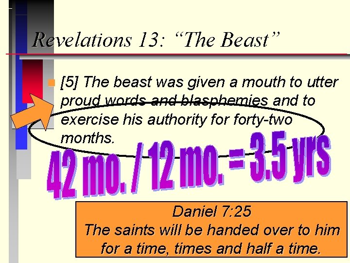 Revelations 13: “The Beast” n [5] The beast was given a mouth to utter