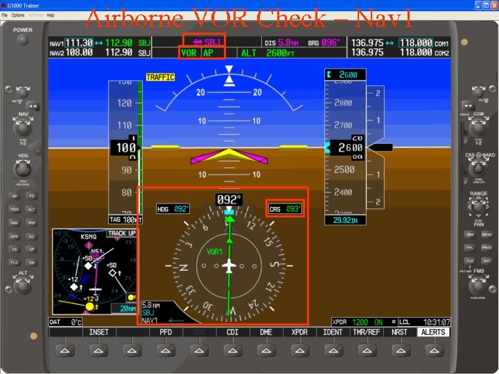 Airborne VOR Check – Nav 1 