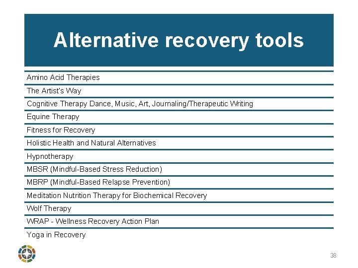 Alternative recovery tools Amino Acid Therapies The Artist’s Way Cognitive Therapy Dance, Music, Art,