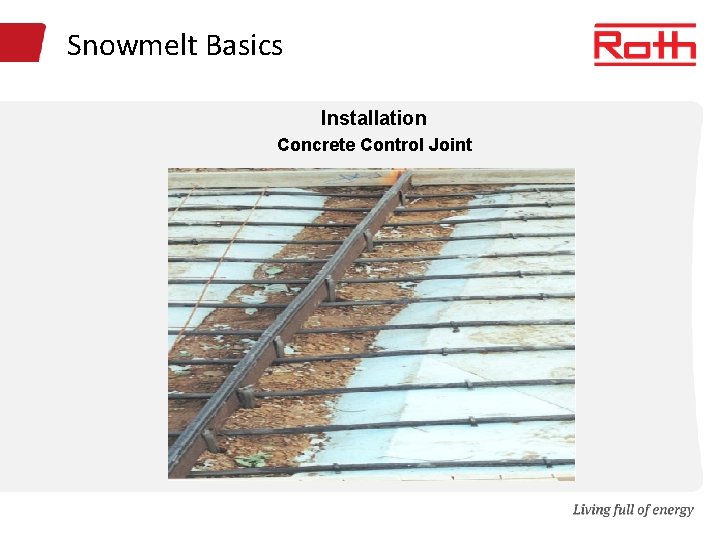 Snowmelt Basics Installation Concrete Control Joint 