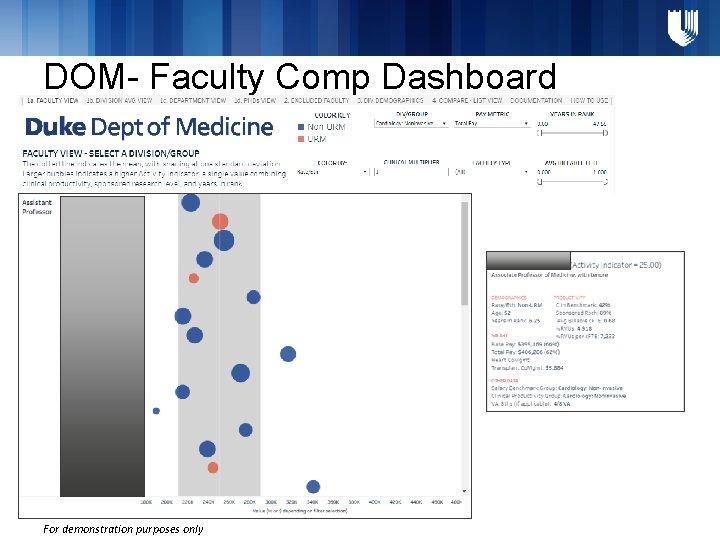 DOM- Faculty Comp Dashboard For demonstration purposes only 