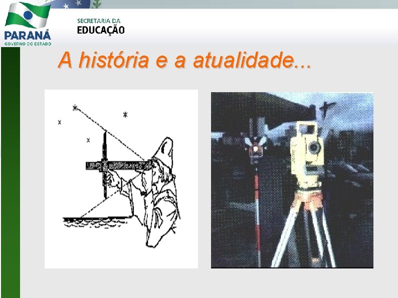 A história e a atualidade. . . 