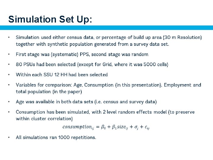 Simulation Set Up: 