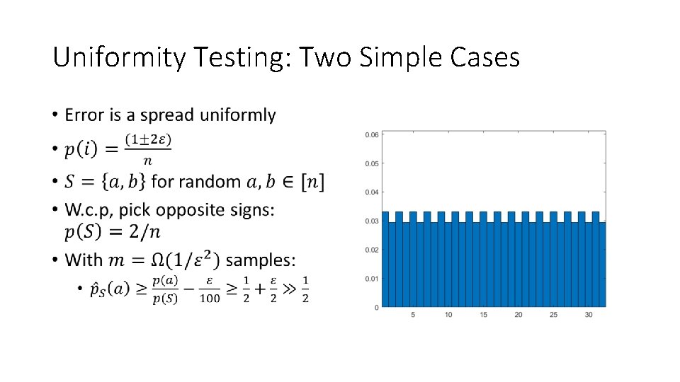 Uniformity Testing: Two Simple Cases • 