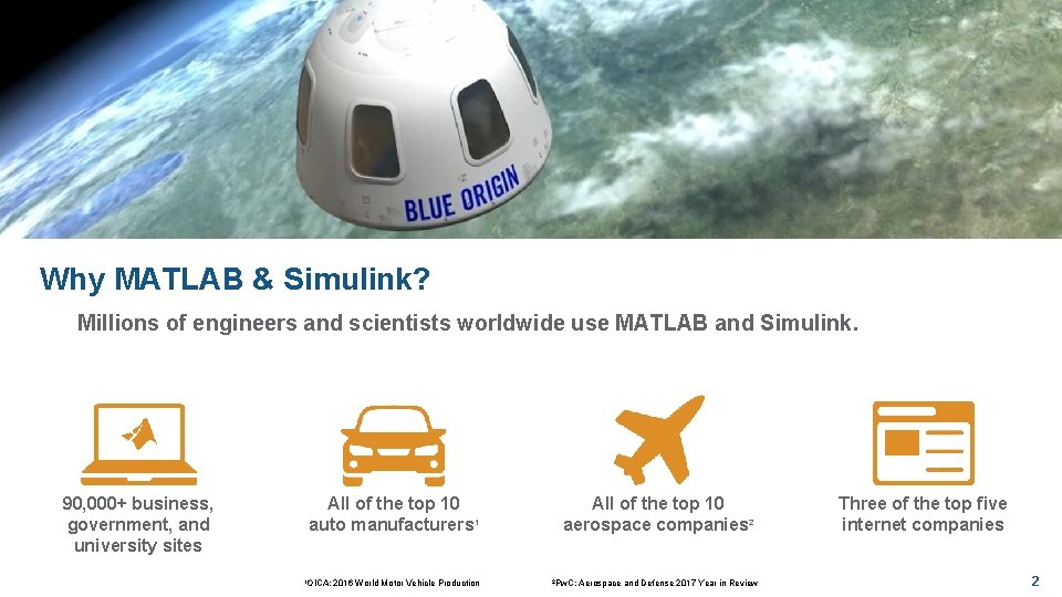 Our Customers § Millions of engineers and scientists worldwide use MATLAB and Simulink. Why