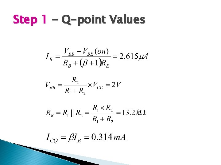 Step 1 - Q-point Values 