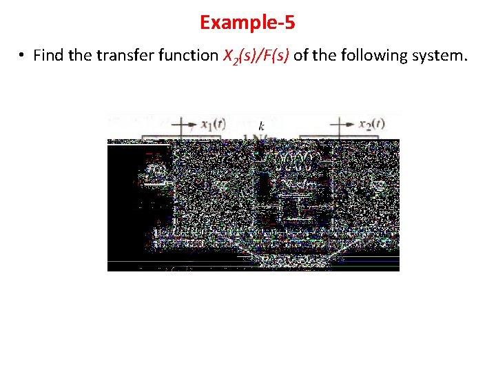 Example-5 • Find the transfer function X 2(s)/F(s) of the following system. 