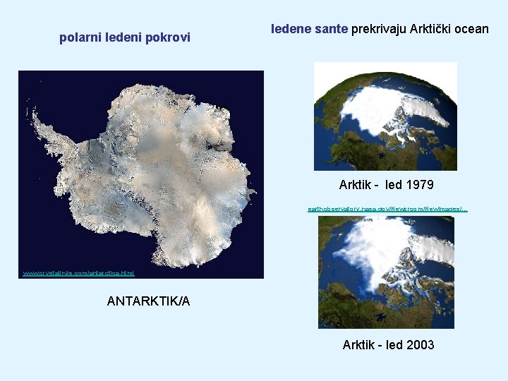 polarni ledeni pokrovi ledene sante prekrivaju Arktički ocean Arktik - led 1979 earthobservatory. nasa.