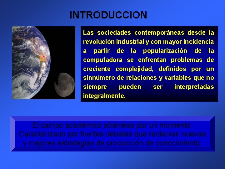 INTRODUCCION Las sociedades contemporáneas desde la revolución industrial y con mayor incidencia a partir
