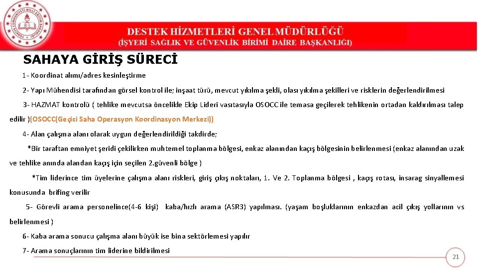 SAHAYA GİRİŞ SÜRECİ 1 - Koordinat alımı/adres kesinleştirme 2 - Yapı Mühendisi tarafından görsel