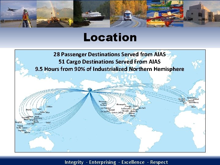 Location 28 Passenger Destinations Served from AIAS 51 Cargo Destinations Served From AIAS 9.