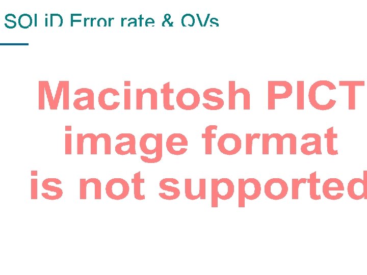 SOLi. D Error rate & QVs 