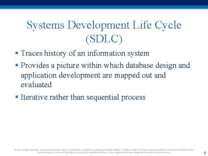 Systems Development Life Cycle (SDLC) § Traces history of an information system § Provides Systems Development Life Cycle (SDLC) § Traces history of an information system § Provides