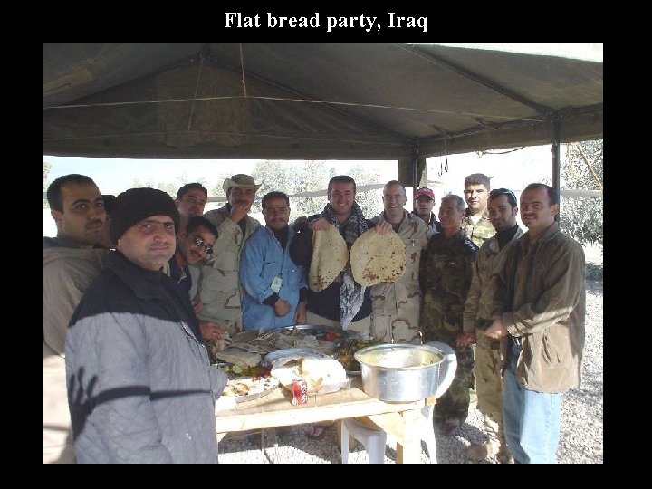 Flat bread party, Iraq 