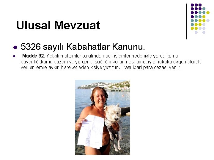 Ulusal Mevzuat l l 5326 sayılı Kabahatlar Kanunu. Madde 32. Yetkili makamlar tarafından adli