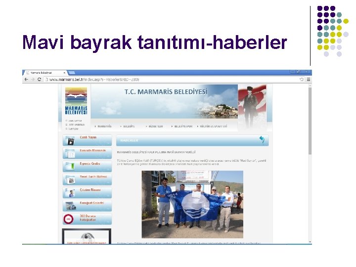 Mavi bayrak tanıtımı-haberler 