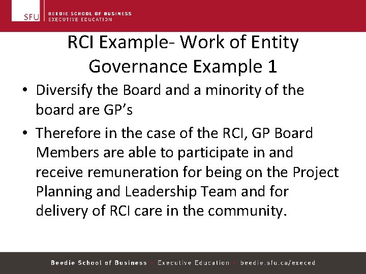 Three Examples Divisions of Family Practice Board Configurations