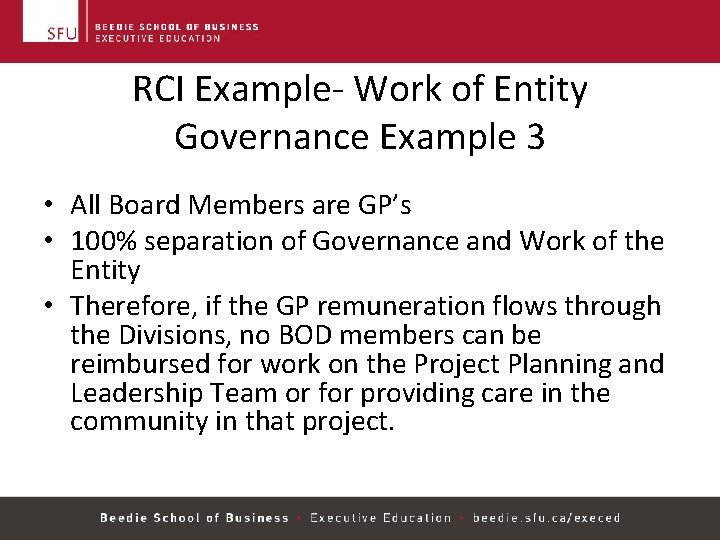 Three Examples Divisions of Family Practice Board Configurations