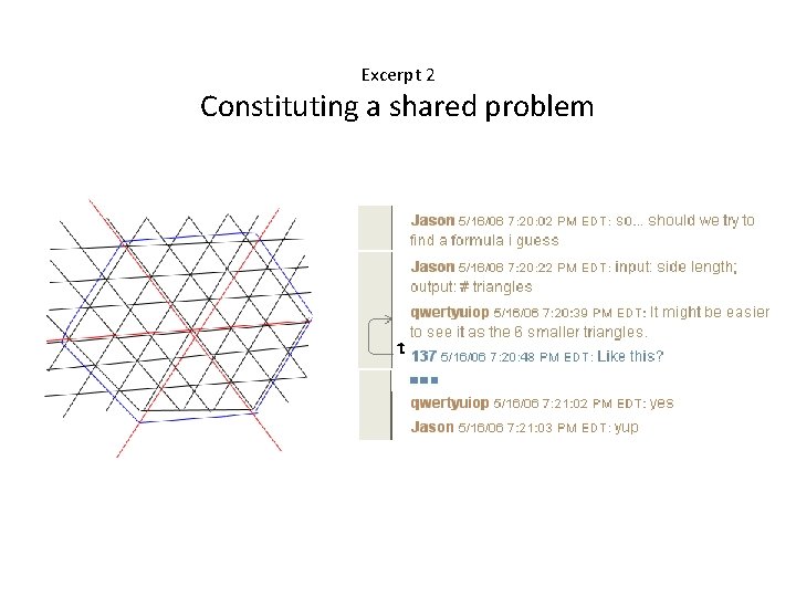 Excerpt 2 Constituting a shared problem 