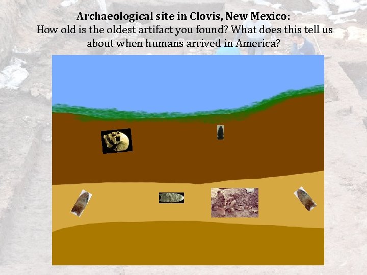 Archaeological site in Clovis, New Mexico: How old is the oldest artifact you found?