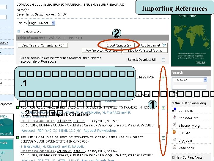 Importing References 2 �������. 1 ������������ 1. 2 ���� Export Citations 