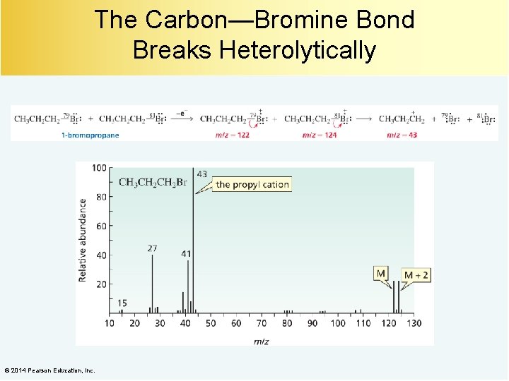 The Carbon—Bromine Bond Breaks Heterolytically © 2014 Pearson Education, Inc. 