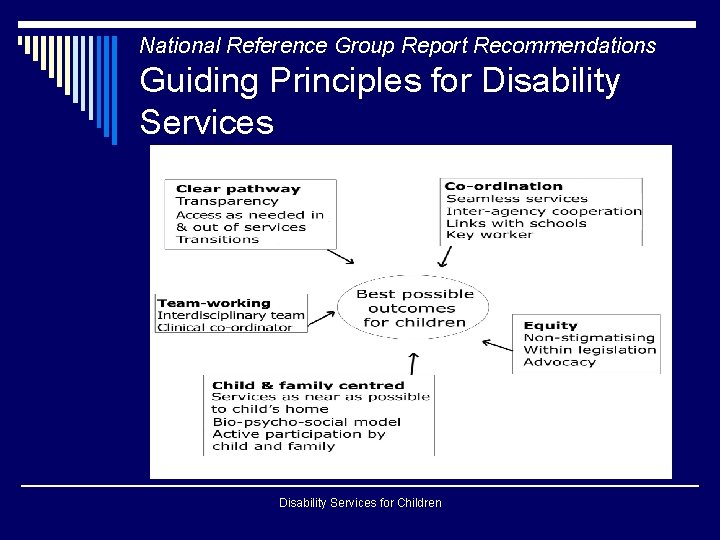 National Reference Group Report Recommendations Guiding Principles for Disability Services for Children  National Reference Group Report Recommendations Guiding Principles for Disability Services for Children
